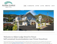 Tablet Screenshot of aldanlodge.co.nz